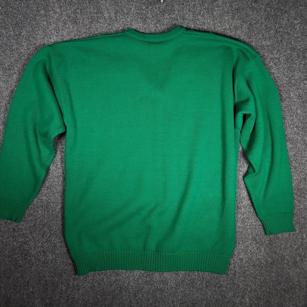Blarney Castle Sweater Mens XXL Green Excellent Vintage Ireland V-Neck Pullover - Picture 3 of 7